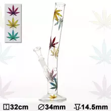Бонг стеклянный HANGOVER Multi Leaf H:32cm-D:34mm-SG: 14,5mm