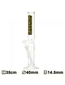 Бонг стеклянный Glass Psycho - H:35 - D:40mm- Socket:14.5mm - фото №1 Аромадым