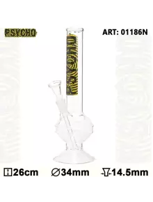 Бонг склянний Glass Psycho Bouncer - H:26 - Ø:34mm- Socket:14.5mm - фото №1 Аромадым