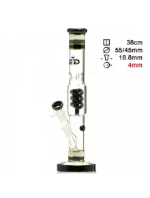 Бонг скляний Grace Glass Hammer Series H:38 Ø:55/45mm SG:18.8mm - фото №1 Аромадым