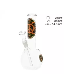 Бонг склянний Greenline H;21 cm-Ø:34mm SG:14.5mm - фото №1 Аромадым