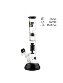 Бонг скляний Thug Life | OG Series V2 Black - H:35cm - SG:18.8mm - D:55mm - фото №1 Аромадим