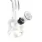 Бонг стеклянный Mexican Skull White - H:10cm - D:15mm - фото №2 Аромадым