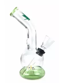 Бонг стеклянный Mexican Skull Green - H10cm - D15mm - фото №1 Аромадым