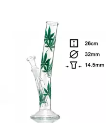 Бонг стеклянный HANGOVER Multi Leaf H:26cm-?:32mm - фото №1 Аромадым