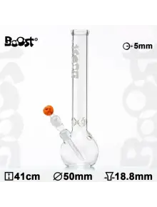 Бонг скляний Boost | Bouncer Glass Bong -H:41cm- Ø:50mm- Socket:18.8mm- WT:5mm (circa) - фото №1 Аромадим
