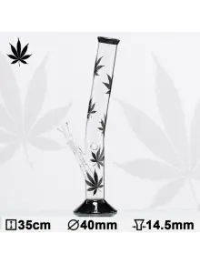 Бонг скляний HANGOVER Multi Leaf H:35cm-Ø:40mm-SG: 14,5mm - фото №1 Аромадим
