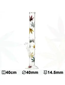 Бонг стеклянный Multi Leaf H:40cm D:40mm - фото №1 Аромадым
