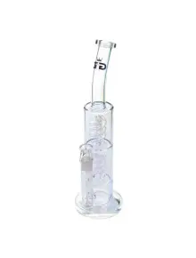 Бонг стеклянный Grace Glass | Octopus White Barrel Spiral perc Bong H:40cm Socket:18.8mm TH:7mm - фото №1 Аромадым