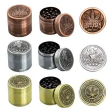 Гріндер металевий Amsterdam Leaf| 4-part Zinc Grinder 40 mm