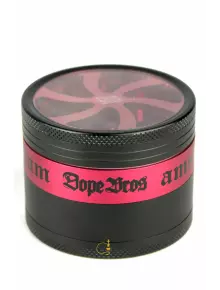 Гриндер металевий DOPE BRONS з віконцем на 4 секції Red - D: 62 mm - фото №1 Аромадим