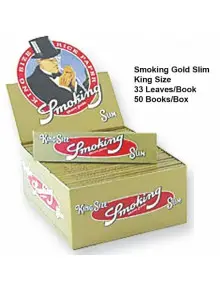 Папір для самокруток GOLD Smoking Slim KingSize 33 - фото №1 Аромадим