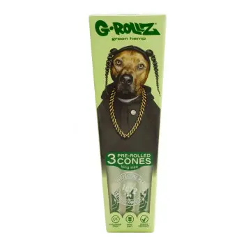 Бумага для самокруток G-Rollz | Pets Rock "Rap" Organic Green Hemp - 3 KS Cones