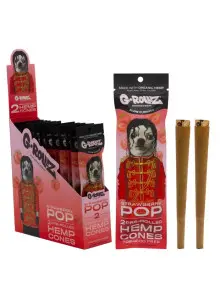 Бумага для самокруток G-ROLLZ - 2x Strawberry Flavored Pre-Rolled Hemp Cones - фото №1 Аромадим
