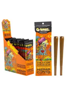 Бумага для самокруток G-ROLLZ - 2x Orange Flavored Pre-Rolled Hemp Cones - фото №1 Аромадим