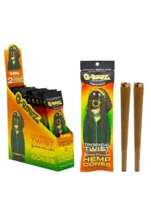 Бумага для самокруток G-ROLLZ - 2x Mango Flavored Pre-Rolled Hemp Cones - фото №1 Аромадим