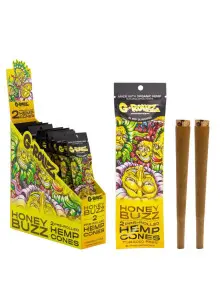 Бумага для самокруток G-ROLLZ - 2x Honey Flavored Pre-Rolled Hemp Cones - фото №1 Аромадим
