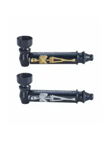 Трубка чорна CHAMP HIGH BLACK SKELETON PIPE DL12 - фото №1 Аромадим