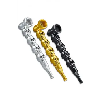 Металлическая трубка Champ CHH SKULL METAL PIPE 12.4 CM DL-12 - фото №1 Аромадым