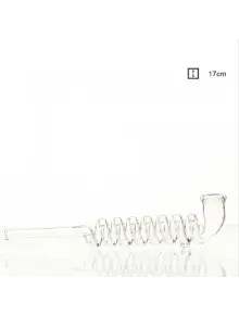 Трубка скляна Kawum Spiral-L:17cm - фото №1 Аромадим