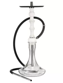 Кальян Aroma Hookah Lima White (Основа белая, блюдце черное) - фото №1 Аромадым