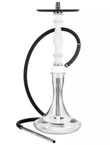 Кальян Aroma Hookah Tango White (Основа белая, блюдце черное) - фото №1 Аромадым