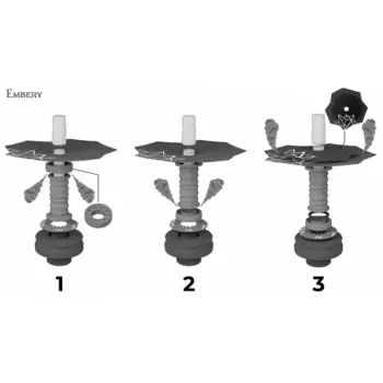 Кальян Embery Mini Mono - Flip Silver-Black