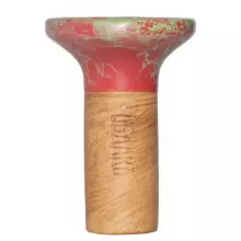 Чаша для кальяну Облако Flow Black on Red Light Green Marble