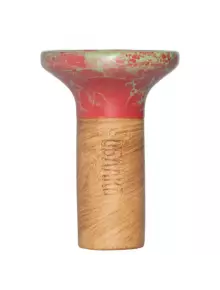 Чаша для кальяну Облако Flow Black on Red Light Green Marble - фото №1 