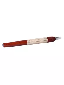Мундштук Wookah Padouk Wood Leather Beige - фото №1 Аромадим