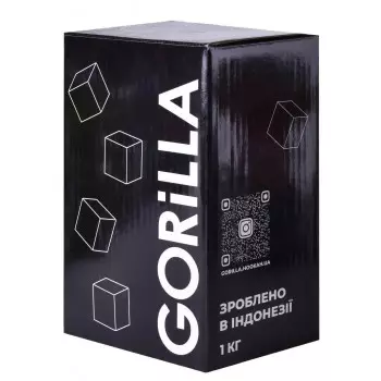 Уголь для кальяна кокосовый Gorilla 2.5х2.5, 1кг