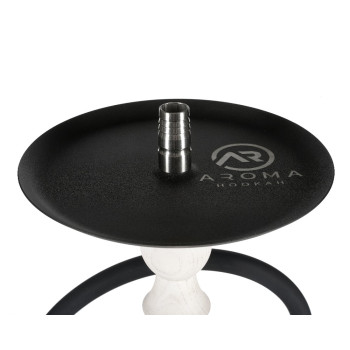 Кальян Aroma Hookah Lima White (Блюдце чорне)