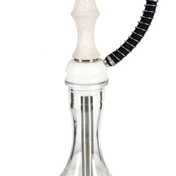 Кальян Aroma Hookah Lima White (Основа біла, блюдце чорне)