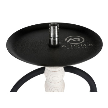 Кальян Aroma Hookah Lima White (Основа біла, блюдце чорне)