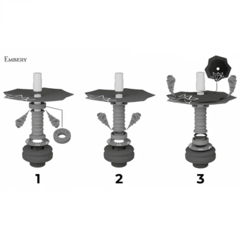 Кальян Embery Mini Mono - Flip White-Black