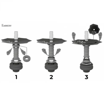Кальян Embery Mini Mono - Flip Silver-Black