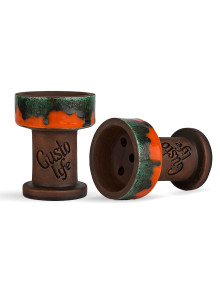 Чаша для кальяна Gusto Bowls Rook Green-Red Flow - фото №1 Аромадым