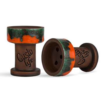Чаша для кальяну Gusto Bowls Rook Green-Red Flow - фото №1 Аромадим