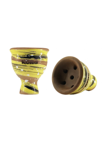 Чаша для кальяна KONG Mummy Glaze Space Van Gogh Yellow - фото №1 Аромадым