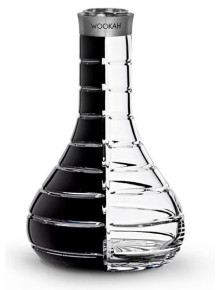 Колба для кальяна Wookah Crystal Striped Black Clear - фото №1 