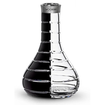 Колба для кальяна Wookah Crystal Striped Black Clear - фото №1 Аромадым