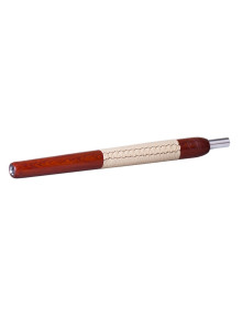 Мундштук Wookah Padouk Wood Leather Beige - фото №1 Аромадим