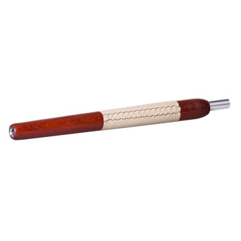 Мундштук Wookah Padouk Wood Leather Beige - фото №1 Аромадим